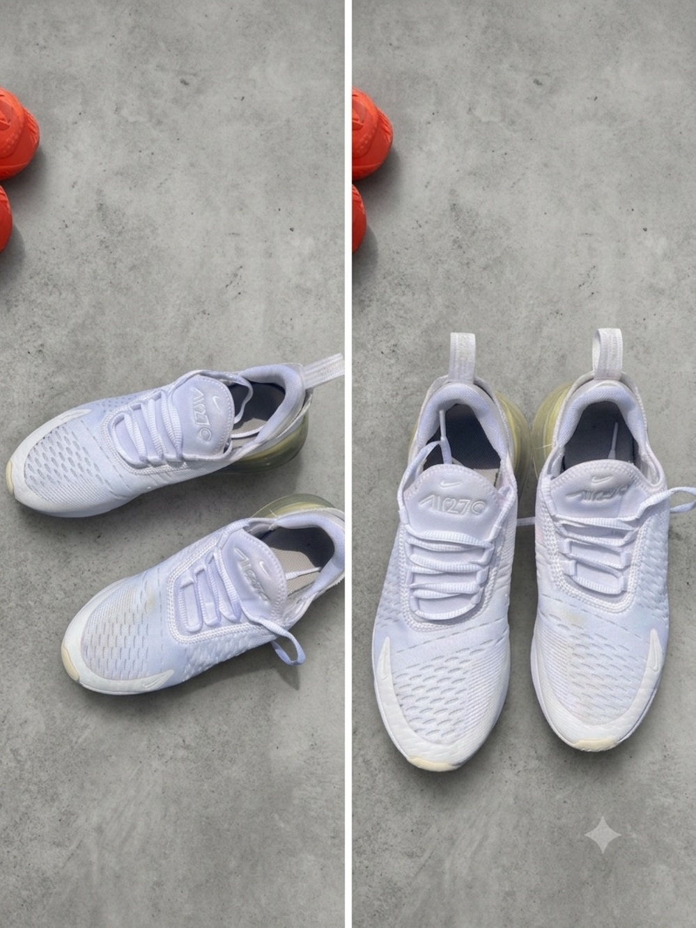 Nike White with Lavender Tint Air Max 270 Sneakers